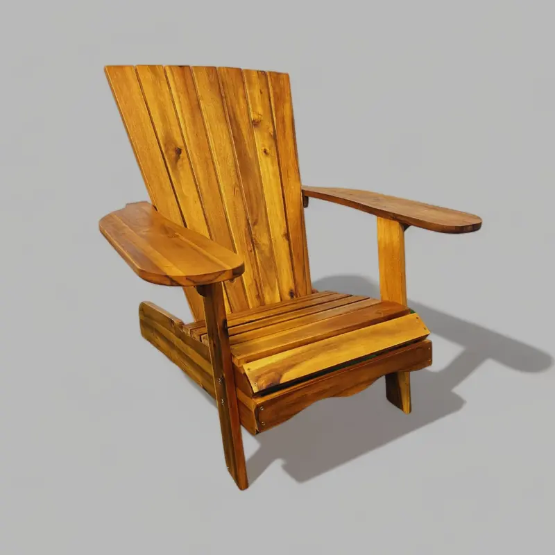 Ac001 Adirondack Chair – Classic Wooden Outdoor Lounge Chair With Ergonomic Design 1