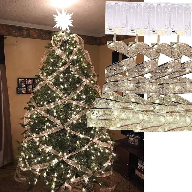 Andthere 4-Pack Led Fairy Lights – 13 Ft Waterproof Ribbon String Lights With 40 Warm White Leds, Battery-Powered For Indoor/Outdoor Holiday & Party Decor 1