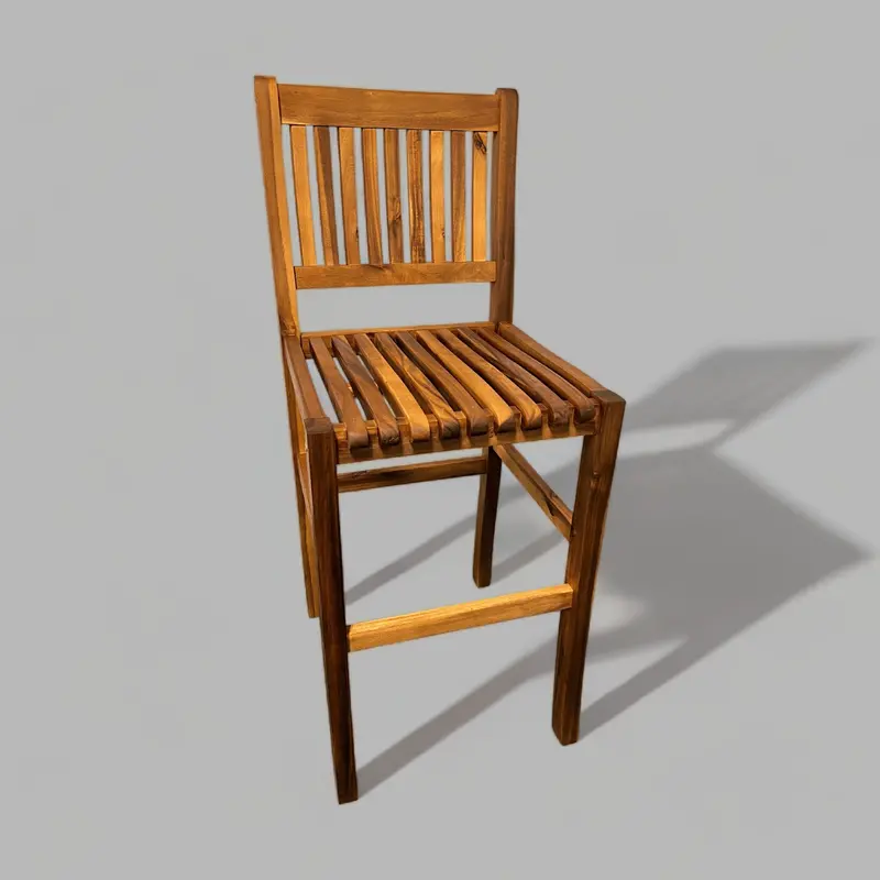 C006 High Bar Stool – Industrial-Design Tall Stool With Footrest And Stability 1