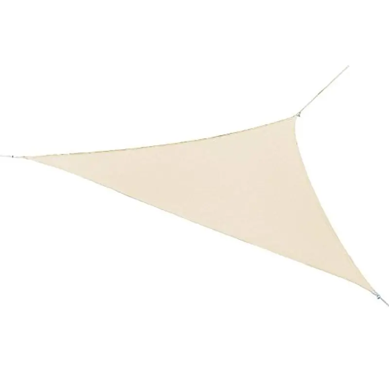 Coolaroo Triangle Shade Sail – 13-Foot Ready-To-Hang Pebble-Colored Canopy For Backyard & Deck Shade 1