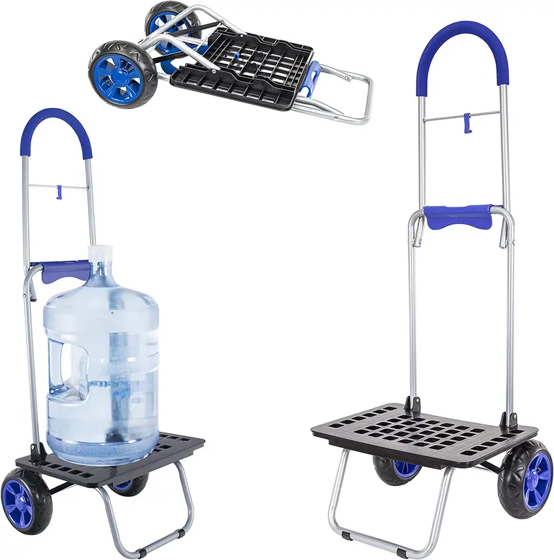 Dbest Mighty Max Personal Dolly – Heavy-Duty Blue Hand Truck For Moving, Gardening & Home Utility Tasks 1