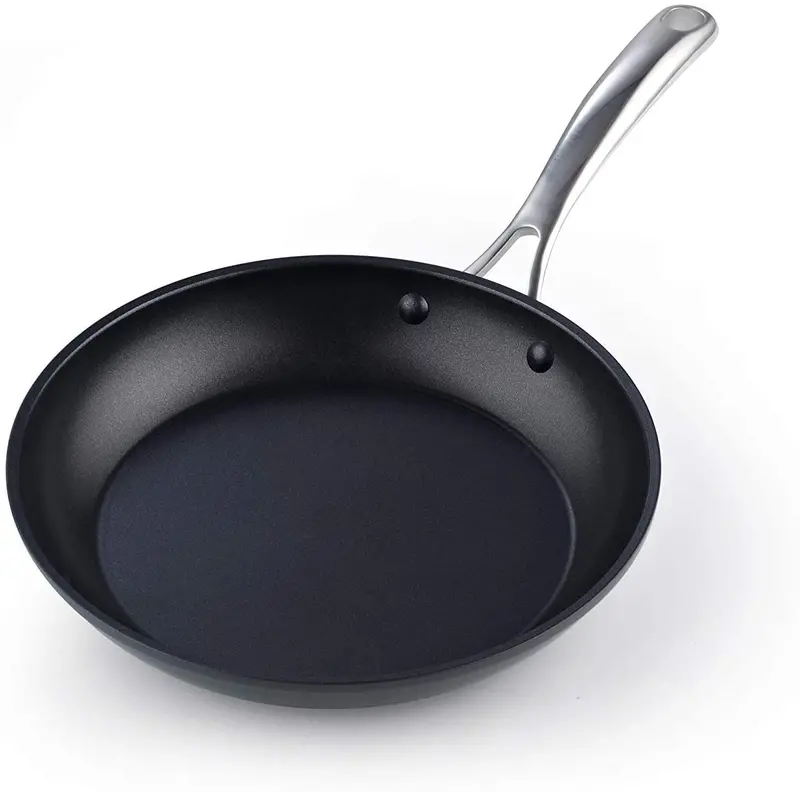 Fusiontec 10.5-Inch Hard-Anodized Nonstick Fry Pan – Black Saute & Omelet Pan For All Stovetops 1