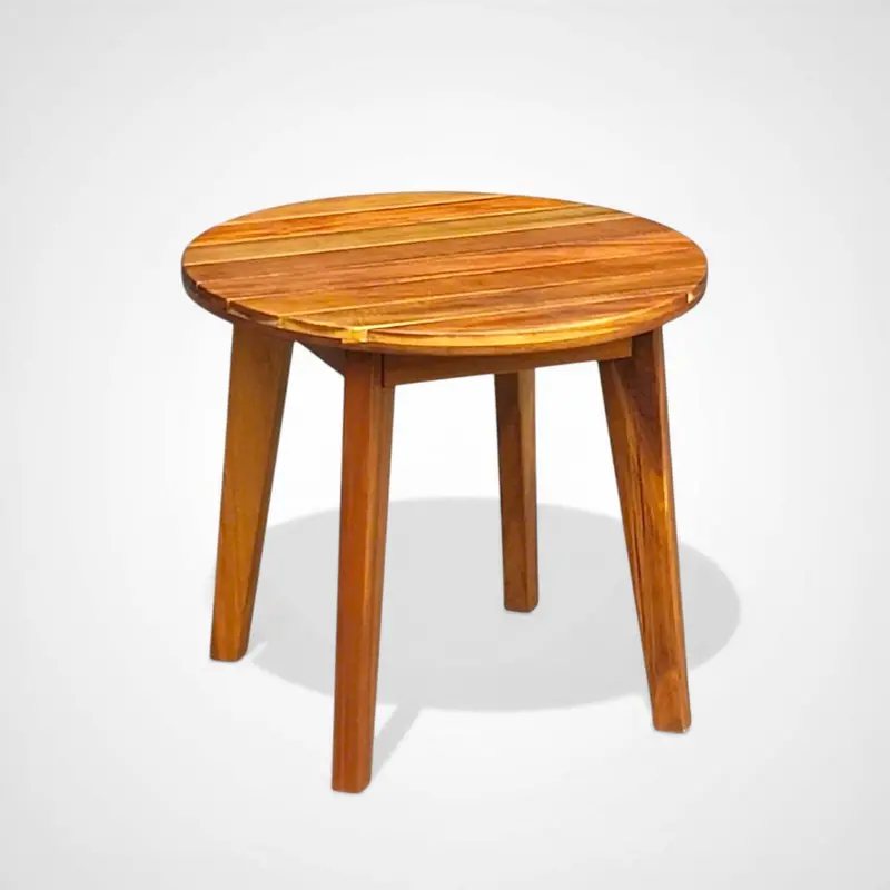 Iwilei Round Side Table – Sleek Powder-Coated Metal Accent Table 1