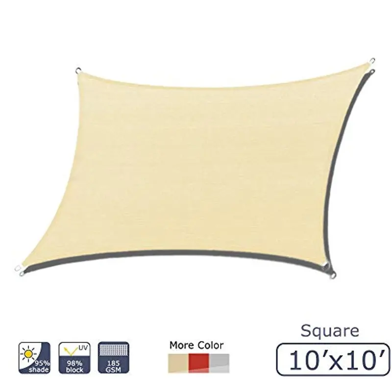 Kanagawa Rectangle Sun Shade Sail – 7' X 13' Uv-Blocking Outdoor Canopy In Sand/Rust Red For Patios & Pergolas 1