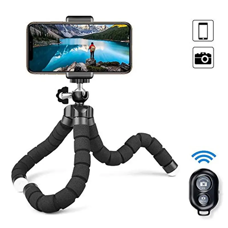 Maexus Flexible Mini Tripod – Bluetooth Remote-Compatible Phone & Camera Mount With 360° Adjustable Head And Universal Clip 1
