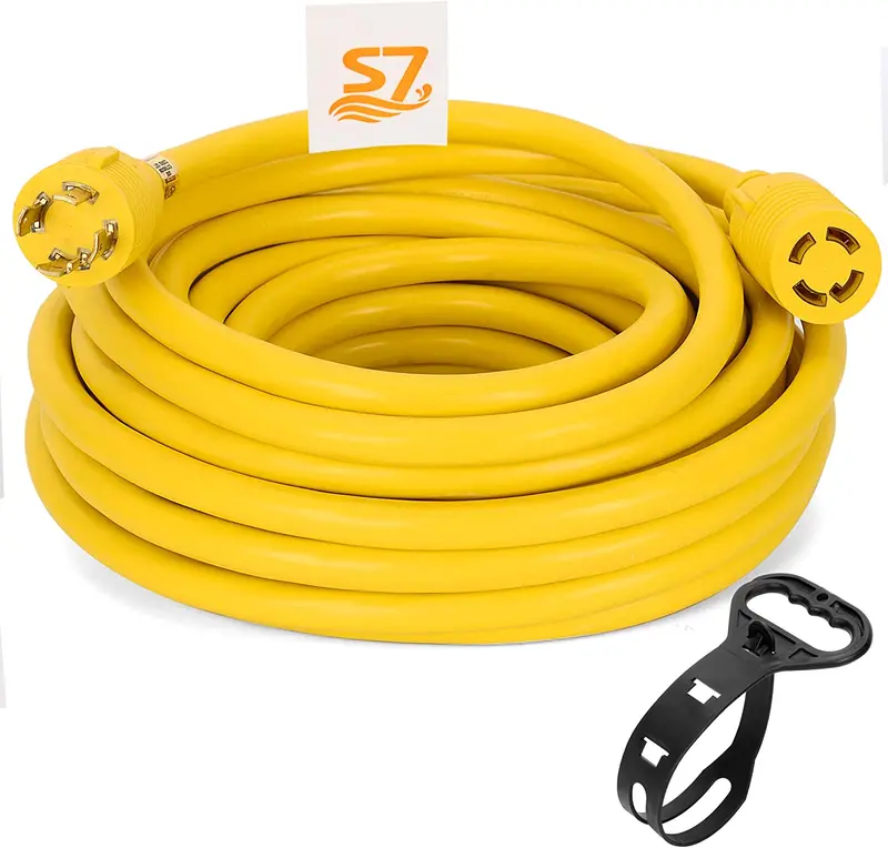 S7 Heavy-Duty 50Ft Generator Locking Power Cord – Nema L14-30P/L14-30R, 30A/7500W, 10-Gauge Sjtw Cable 1