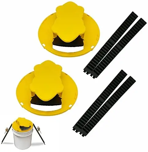 Sjndy Dual-Set Flip-And-Slide Bucket Mouse Trap – Adjustable Ladder Entry, Indoor/Outdoor Squirrel & Rodent Control For 5-Gallon Containers 2