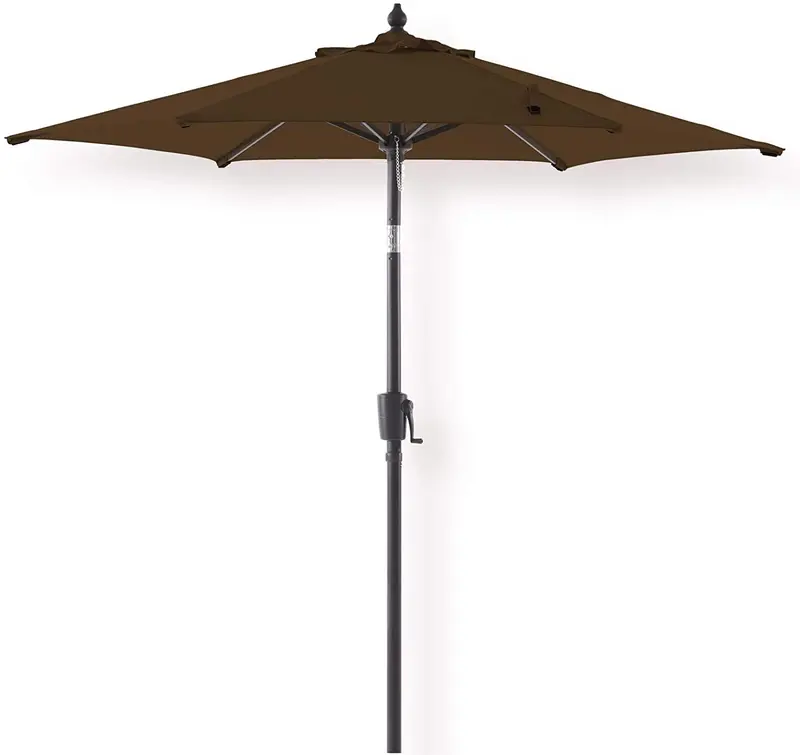 Wikiwiki 9-Foot Olefin Patio Umbrella With 3-Year Fade-Resistant Canopy, Push-Button Tilt & Crank Lift For Backyard, Pool, Or Garden Use 1