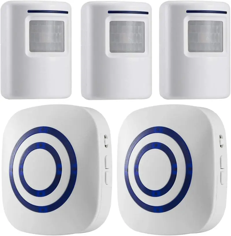 Wjling Advanced Motion Sensor Alarm – Dual-Receiver Security System With 3 Sensors, 38 Tunes & Led Indicators 1