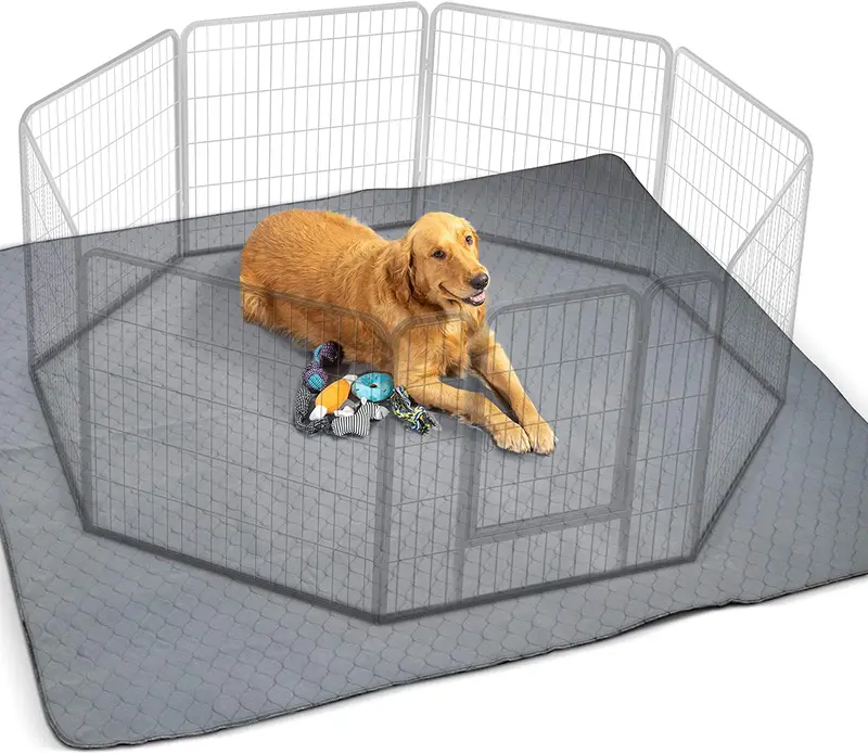 Wjling Xxl Washable Puppy Whelping Pad – 72" X 72" Super-Absorbent, Non-Slip Floor Mat For Playpens & Whelping Boxes 1